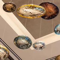 Plafonnier led suspendu au Design moderne, verre soufflé coloré, éclairage d'intérieur, luminaire décoratif de plafond, idéal pour un Bar, un hôtel ou un KTV