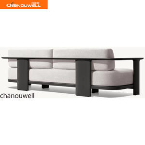 Canapé d'extérieur en aluminium minimaliste <span class=keywords><strong>design</strong></span>, mobilier de <span class=keywords><strong>jardin</strong></span> <span class=keywords><strong>contemporain</strong></span>, résistant aux intempéries, mobilier d'extérieur de luxe - Product Image 6