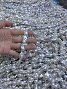 Perle baroque blanche d'eau douce naturelle <span class=keywords><strong>Eswin</strong></span> de grande taille 13-15x19-23mm Grade AAAAA/AAAA pour la fabrication de bijoux en gros - Product Image 6