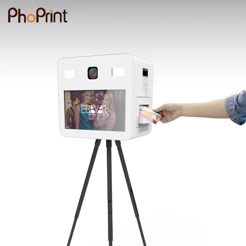 Phoprint glam bot dijital kamera led açık hava photobooth dslr fotoğraf kabini kabuk hem selfie kiosk makinesi