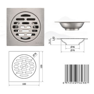 Accessori da bagno moderni in acciaio inox <span class=keywords><strong>scarico</strong></span> a pavimento quadrato doccia <span class=keywords><strong>scarico</strong></span> a prova di odore - Product Image 4