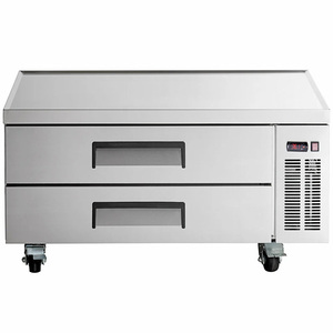 Réfrigérateur à tiroirs en acier inoxydable à deux portes, monotempérature, congélateur <span class=keywords><strong>bas</strong></span>, commande numérique, refroidissement par ventilateur - Product Image 1