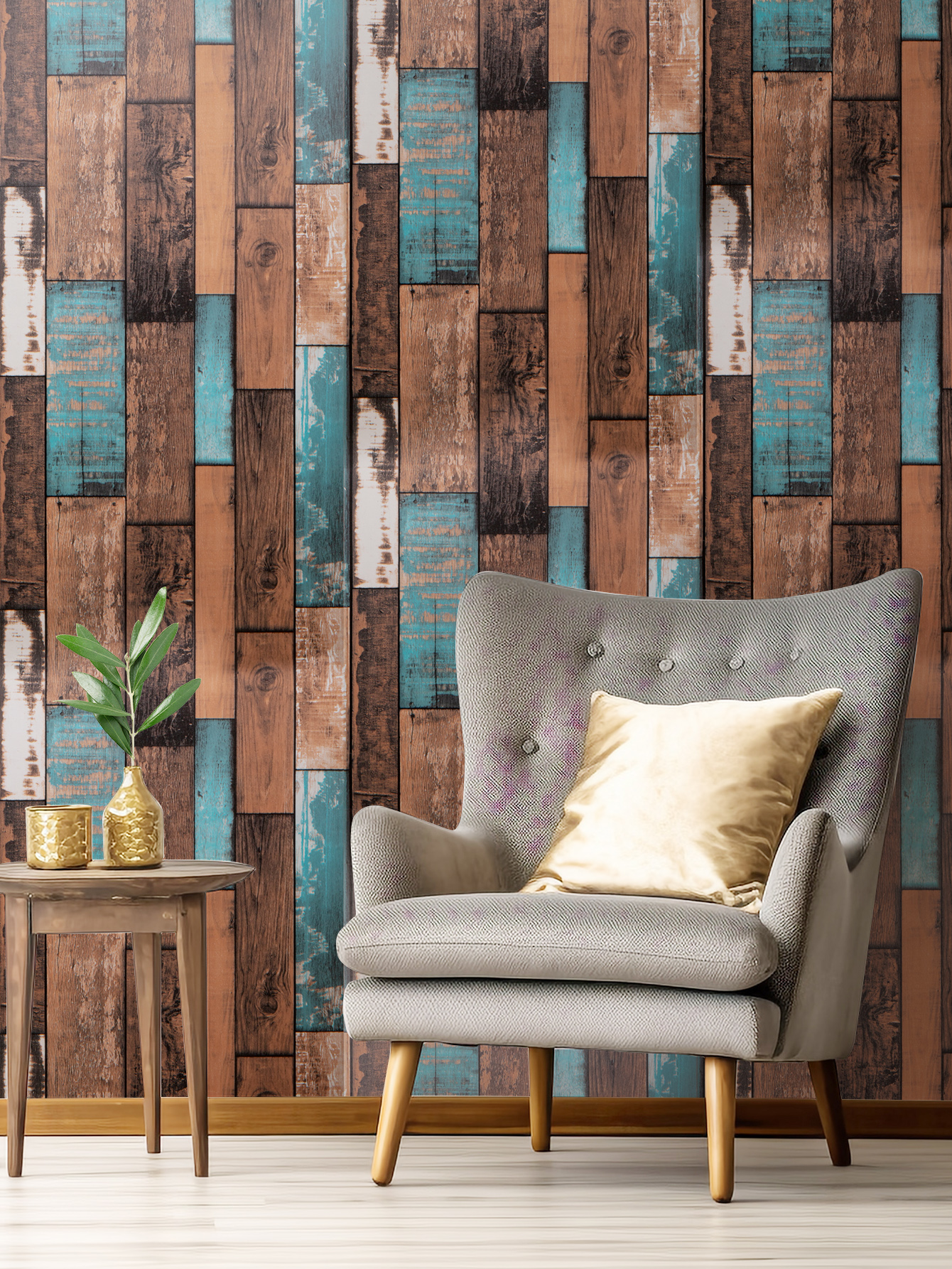 Red Brick Self Adhesive Wallpaper - Stylish Home Decor, image size:1340x1785