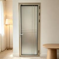 Portes intérieures en verre sur mesure, de haute qualité, au design moderne et étanches pour hôtels, bureaux et résidences