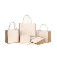 Livraison rapide Sac à main en jute imprimé personnalisé avec coutures Sac à bandoulière avec logo Sac fourre-tout en jute pour femmes