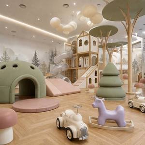 Parco Giochi per Bambini Morandi per Interni ASTM/EN1176 |   Cittadina a Tema Natura per Giochi di Ruolo con Scivoli Morbidi <span class=keywords><strong>in</strong></span> PU, Parete da Arrampicata e Layout Personalizzato FEC - Product Image 1