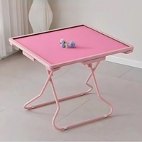 Table de Mahjong en Acier, Design Moderne Minimaliste, Pieds Pliants, Multifonctionnelle, Simple, Légère, Convient aux Jeux d'Échecs et aux Cartes