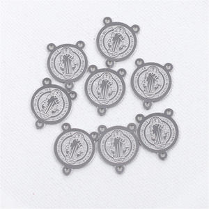 Piezas de Rosario Colgante de acero inoxidable Colgante religioso Medallas DE LA Virgen María de metal para la fabricación de collares - Product Image 3