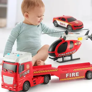 PANDAS 1:12 coche eléctrico de <span class=keywords><strong>juguete</strong></span> de gran tamaño para niños camión de <span class=keywords><strong>bomberos</strong></span> multifunción con música luz inercia características Vehículo de plástico - Product Image 2