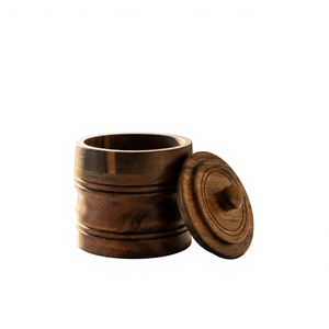 Tarro de Almacenamiento de Madera Natural con Tapa de Madera, Capacidad de 250 ml, Hermético, Duradero, Ecológico, Diseño Clásico, Multifuncional para Té y Café - Product Image 2