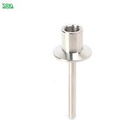 Termometer Bimetal Sensor suhu pemasangan cepat baja tahan karat SS304 NPT 1/2 "TC Flange tri-clamp Thermowell