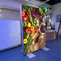 Boîte à lumière SEG double face sur pied personnalisée pour centre commercial, café, fast-food, fruitier, restaurant – Boîte à lumière en tissu souple