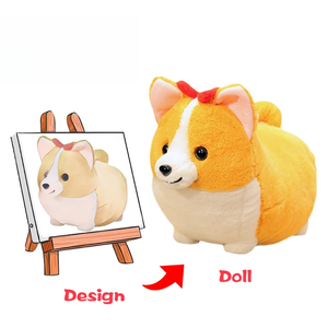 Vente en gros OEM Service Animal en peluche mignon <span class=keywords><strong>Corgi</strong></span> <span class=keywords><strong>le</strong></span> <span class=keywords><strong>chien</strong></span> écharpe Jouets en peluche personnalisés pour enfants - Product Image 1