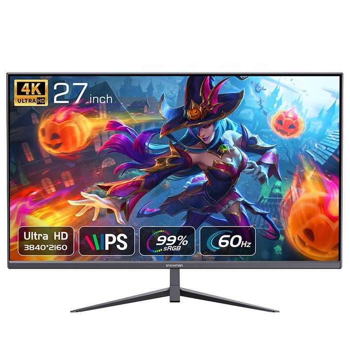 Snowman 4k Pc Gaming Monitor Flat Anti-blue Light Monitors Pc 27 Inch ...