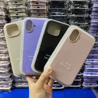Coque de téléphone en silicone liquide de luxe pour iPhone 16 Pro Max 16 Plus 15 avec protection d'écran et emballage premium