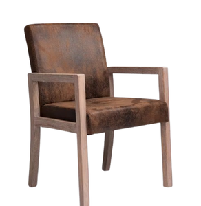 ELITE Cómodo Reposabrazos de madera maciza Silla de comedor Respaldo retro Diseño simple moderno para hoteles Restaurantes Ocio Largo - Product Image 2