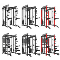 Système de rack de musculation multifonctionnel avec barre de traction et accessoires de câble pour l'entraînement complet du corps