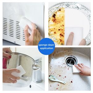 Esponja de Melamina Blanca de 10*6*2cm, Esponja de Espuma Ecológica de Alta Absorción de Agua, Rectangular, Multifuncional para Cocina - Product Image 4