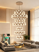 Lustre LED floral, luminaire suspendu LED, lampe suspendue florale pour escalier, pour projets résidentiels et commerciaux
