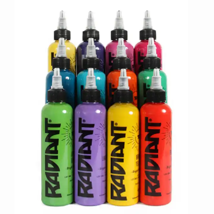 RADIANT Professional Tattoo Inks Set of 40 Colors 1 oz 30 ml Bottles  Authentic