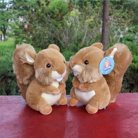Jouets en gros Songshan : Machines à griffes de supermarché à grande queue, animaux en peluche de 8 pouces, cadeaux pour enfants, jouets en peluche écureuil brun