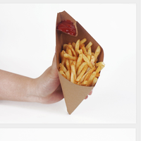 Fabricant en gros de popcorn, tasse en papier, boîte à frites, cônes en papier noir