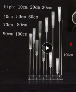 Nuevo estilo, candelabros de acrílico transparente de 118cm de altura, centro de mesa de boda, candelabros de cristal de <span class=keywords><strong>5</strong></span> brazos para decoración de fiestas y Mariage - Product Image 6