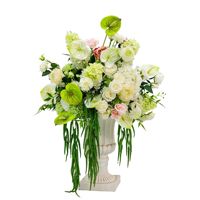Composition florale artificielle en soie, faite à la main, pour décoration de table de mariage, boule de fleurs pour banquet, décorations de fond.
