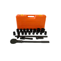 21pcs 3/4 "Drive 19mm-50mm Deep Extension Ratchet Impact Sockets Set avec barre coulissante