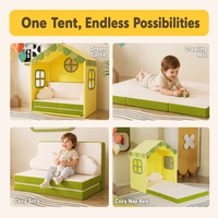 Canapé de jeu créatif pour enfants en mousse à mémoire de forme compressée OEM ODM, tente pour enfants en mousse haute densité, canapé de jeu pour chambre et salle de jeux