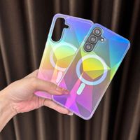Casing HP Pelindung Anti Benturan Pelangi, Bahan Akrilik, Magnetic, untuk iPhone 17 16 15 14 13 Pro Max