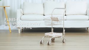 2025 recién llegado carrito <span class=keywords><strong>de</strong></span> compras <span class=keywords><strong>de</strong></span> Metal personalizado con bolsa <span class=keywords><strong>de</strong></span> almacenamiento <span class=keywords><strong>de</strong></span> tela ruedas delanteras giratorias carrito <span class=keywords><strong>de</strong></span> <span class=keywords><strong>juguete</strong></span> <span class=keywords><strong>de</strong></span> muñeca <span class=keywords><strong>de</strong></span> moda - Product Image 6