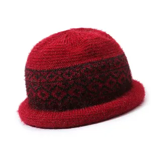 High Quality Custom Trendy Embellished Warm Dome Women's Knitted Winter Beanie For Outdoor Sports Hat