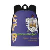 Sac à dos pour femme de la sororité Sigma Gamma Rho, réutilisable, pour le shopping, vente en gros, sac à dos de haute qualité, sac de week-end personnalisé