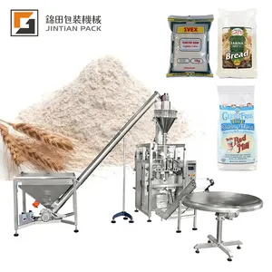 Fully automatic 100g -1000g Various PE/film Pouch auger filler Automatic elevator Maize Flour Packaging Machine
