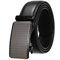 Ceinture en cuir ajustable pour homme, style vintage, avec boucle automatique en alliage, prix usine LY36-24884-1