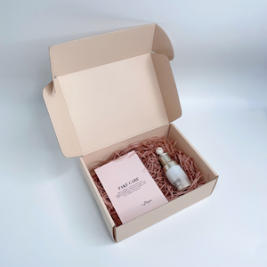 Caja de Regalo Plegable de Lujo Color Durazno, Caja de Envío Corrugada con Impresión en Dorado Caliente Personalizada para Ropa - Product Image 6