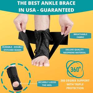 Tobillera con estabilizador para hombre y mujer, soporte de tobillo con cordones, ajuste perfecto de estabilizador de tobillo para pulverización, nueva actualización - Product Image 5