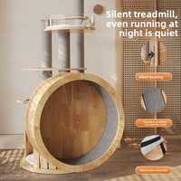 Miao Zan Tapis roulant silencieux et structure d'escalade pour chat en bois massif, grande taille pour la maison