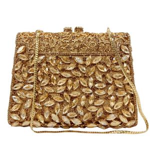Bolso de mano de cristal para mujer, con pedrería, cadena y cuentas, brillante, para cóctel o boda - Product Image 3