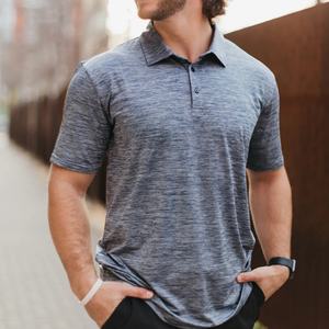 Polo de golf personnalisé pour homme, tendance vintage, en laine tropicale, néon, spandex, séchage rapide, Hyperfavor Blank - Product Image 1