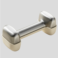 Haltères carrés beiges personnalisés avec logo pour la gym, le Pilates et l'usage domestique, 1 kg à 5 kg, équipement d'entraînement de force en PVC souple
