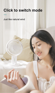 2026 데스크탑 틸트 2000mAh 1-100단계 무단계 회전 노브 냉각 팬 (가정 및 호텔용 플라스틱) - Product Image 5