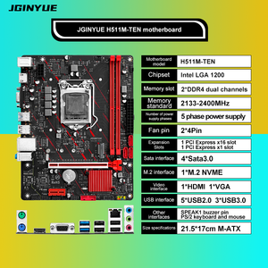 Jginyue H511M-TEN Bo mạch chủ hỗ trợ 10th thế hệ Intel lga1200 <span class=keywords><strong>Pin</strong></span> bộ vi xử lý DDR4 Bộ nhớ đôi kênh Máy tính để bàn - Product Image 2