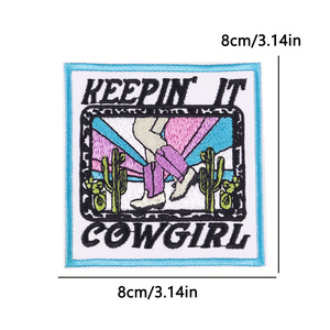 Patch brodé personnalisé avec logo lettre, bordure Merrow, thermocollant, en polyester, prix usine, vente en gros - Product Image 3