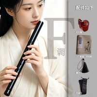 Flûte Xiao en résine à 6 trous, clés G F C, anti-fissuration, style ancien, flûte chinoise pour débutants adultes et performances