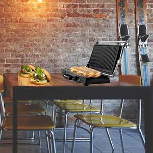 BEHOME Griglia Elettrica da 1800 Watt con Doppia Piastra Antiaderente in Ghisa, Temperatura Regolabile, Barbecue e Piastra Elettrica - Product Image 3