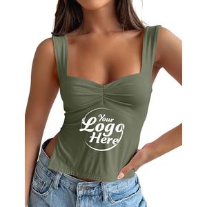 Mode à la mode femmes reine femmes sortant haut court dos nu débardeurs été adolescentes basiques vêtements mignons - Product Image 1