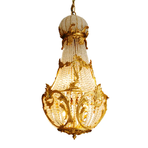 Đèn Trần Treo Bằng Đồng Pha Lê Phong Cách Châu Âu Đèn Led Đèn Chùm Khách Sạn Cổ Điển Đèn Treo Hoàng Gia Bằng Đồng - Product Image 6