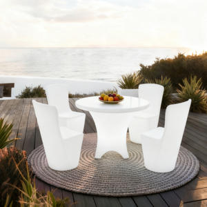 Meubles d'extérieur <span class=keywords><strong>de</strong></span> luxe, chaises <span class=keywords><strong>de</strong></span> salle à manger <span class=keywords><strong>de</strong></span> <span class=keywords><strong>terrasse</strong></span> et table <span class=keywords><strong>de</strong></span> salle à manger éclairée, ensemble <span class=keywords><strong>de</strong></span> <span class=keywords><strong>jardin</strong></span> adapté à l'utilisation dans les hôtels et les restaurants - Product Image 3